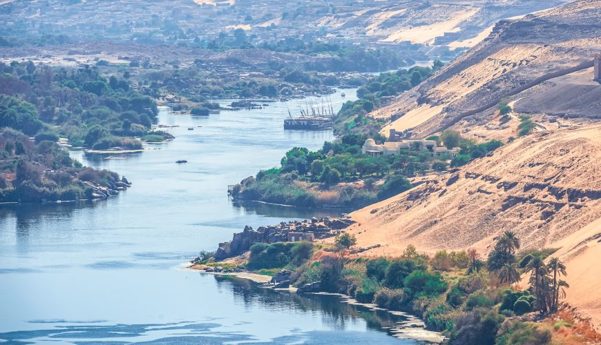 Nile river in Aswan